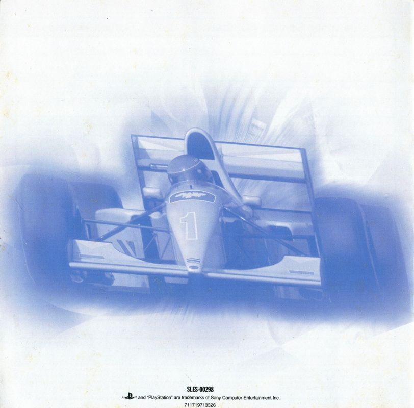 Manual for Formula 1 (PlayStation) (Platinum release): Back