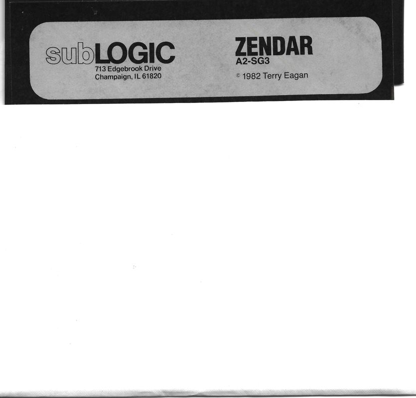 Media for Zendar (Apple II)