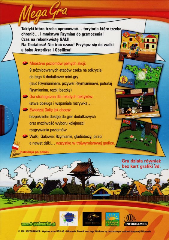 Back Cover for Astérix: The Gallic War (Windows) (2008 release)