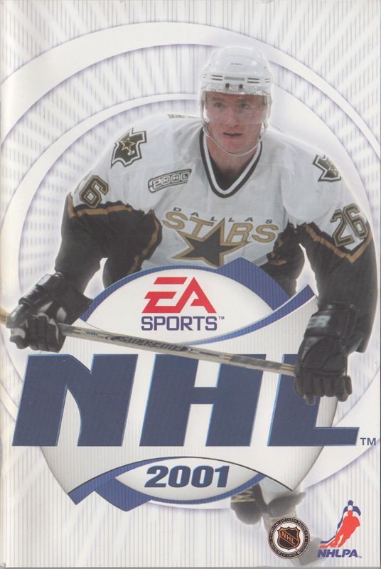 Manual for NHL 2001 (Windows) (Alternate covers - all blue CD): Front