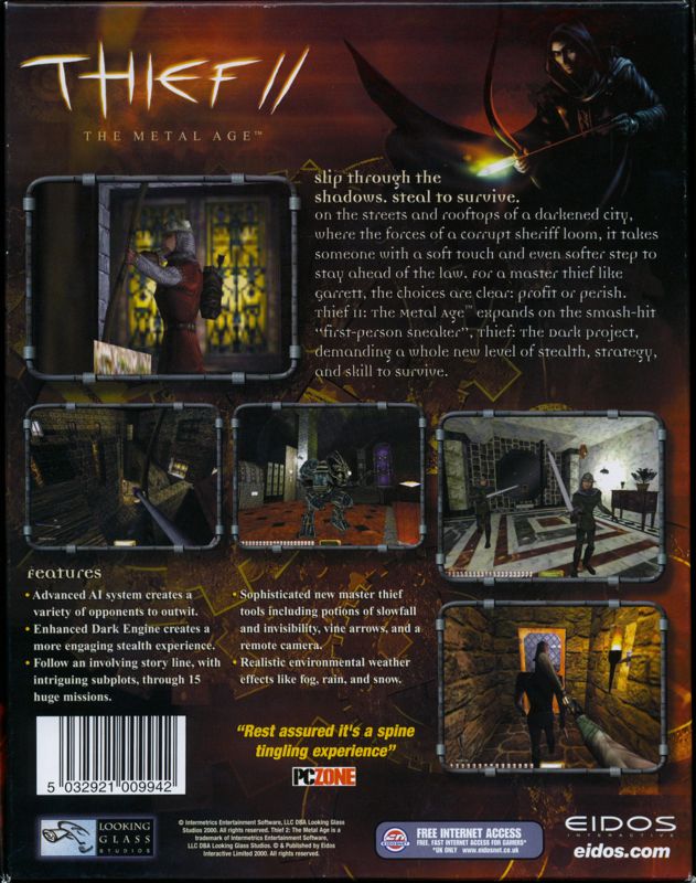 Back Cover for Thief II: The Metal Age (Windows)