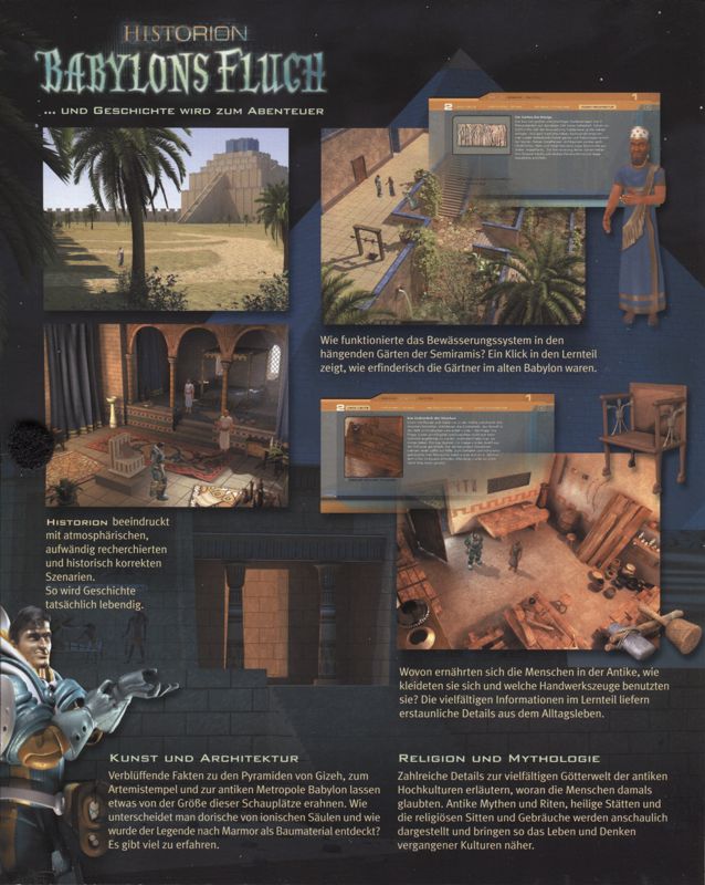 Inside Cover for Historion: Babylons Fluch (Windows) (Braingame reprint): Left