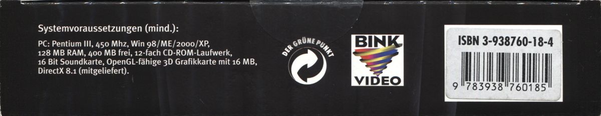 Spine/Sides for Historion: Babylons Fluch (Windows) (Braingame reprint): Bottom