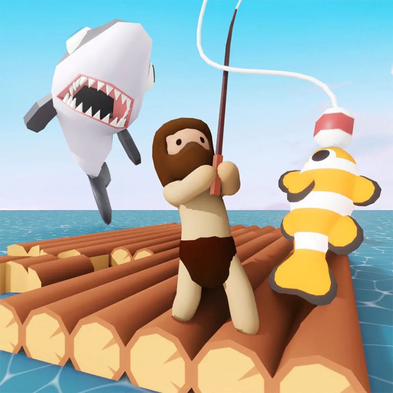 Игра плот играть. Raft заставка. игра про плот и акулу. life raft. raft игра обложка.