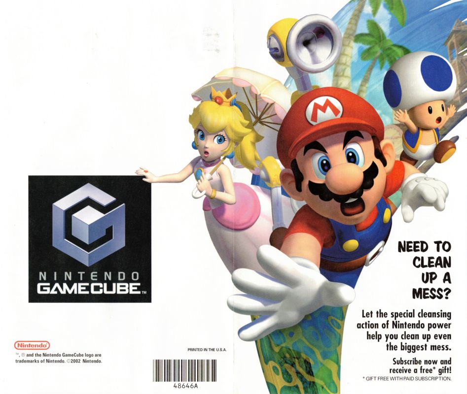 Super Mario Sunshine Cover Or Packaging Material Mobygames