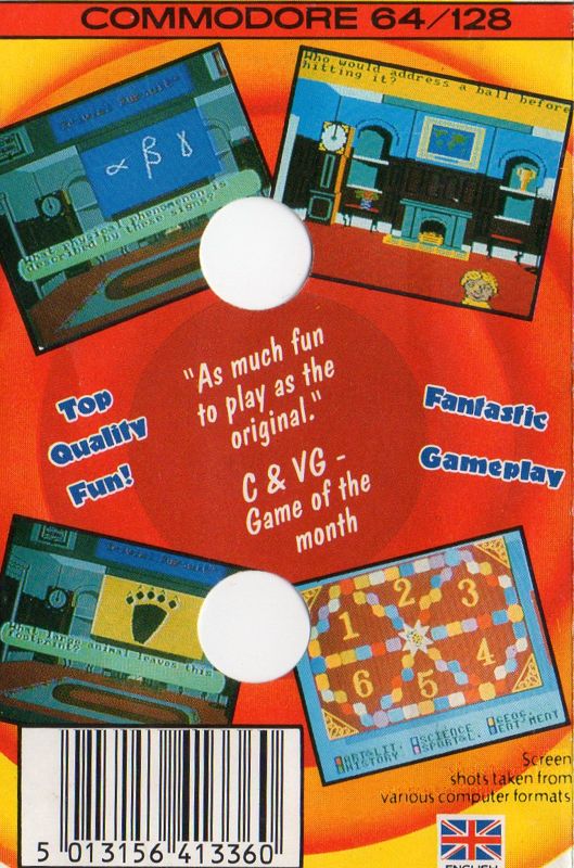 Back Cover for Trivial Pursuit (Commodore 64) (Hit Squad release)