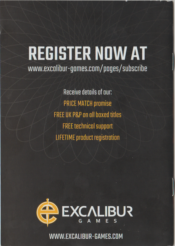 Advertisement for Perfect Universe: Play with Gravity (Windows): Excalibur Games catalog (back)