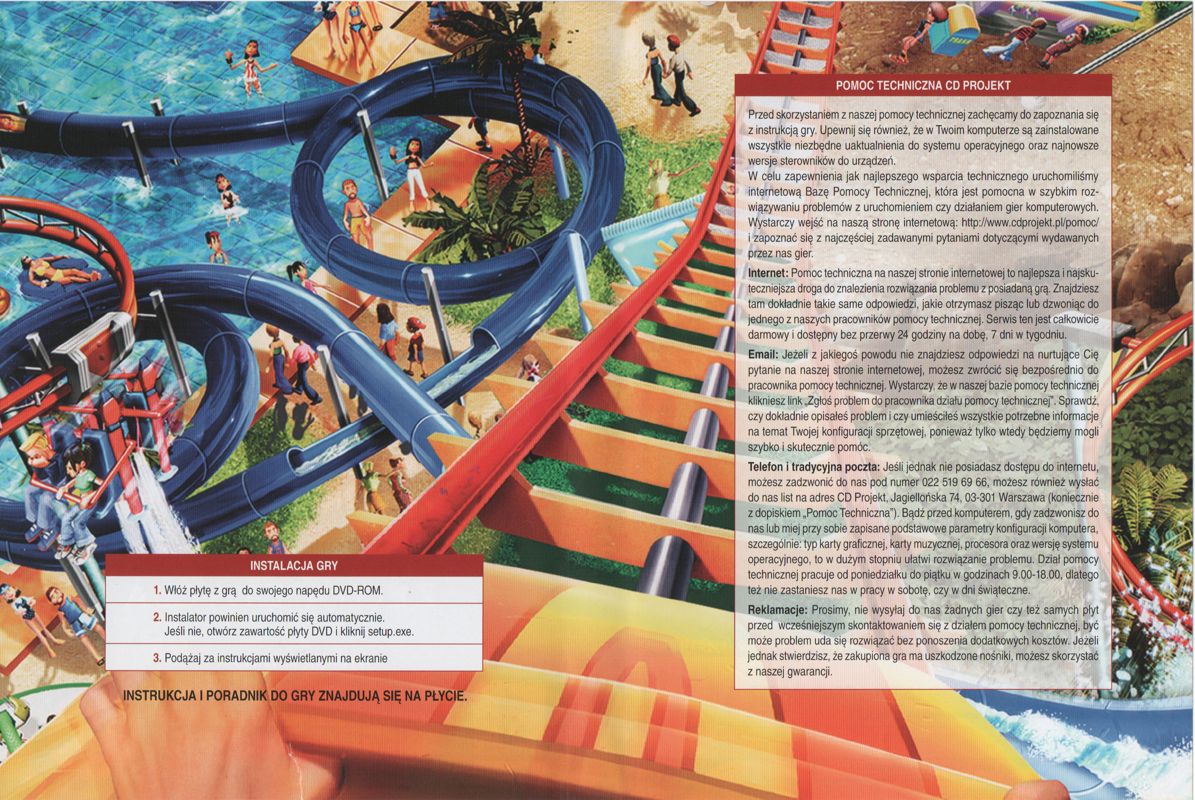 Inside Cover for RollerCoaster Tycoon 3: Platinum! (Windows): Full Cover