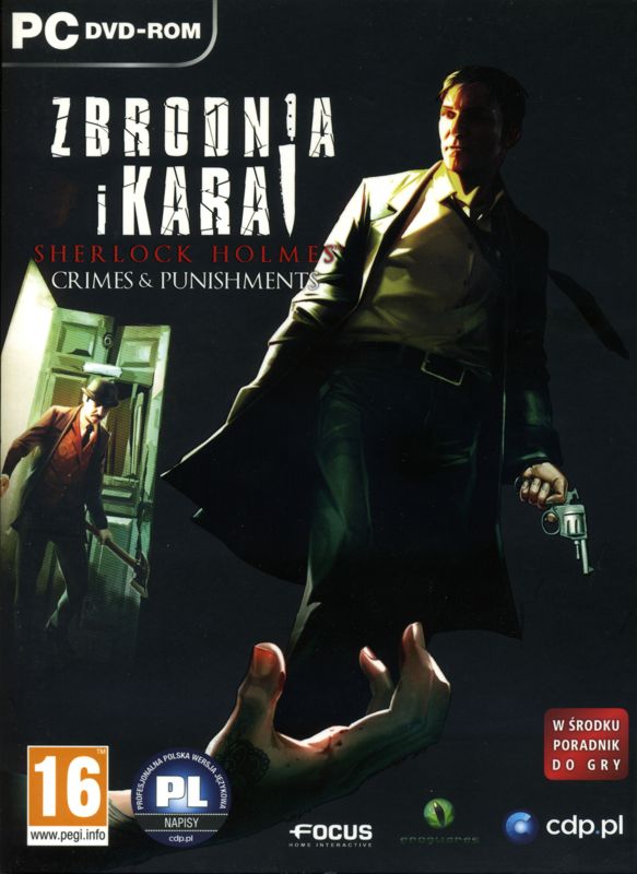Front Cover for Crimes & Punishments: Sherlock Holmes (Windows) (CDP.PL release. Sleeved with the game guide in Polish included)