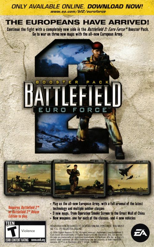 Advertisement for Battlefield 2: Deluxe Edition (Windows): Back
