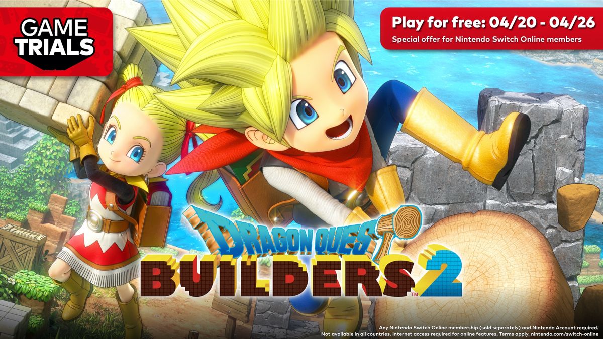 Front Cover for Dragon Quest Builders 2 (Nintendo Switch) (download release): "Game Trials" cover version