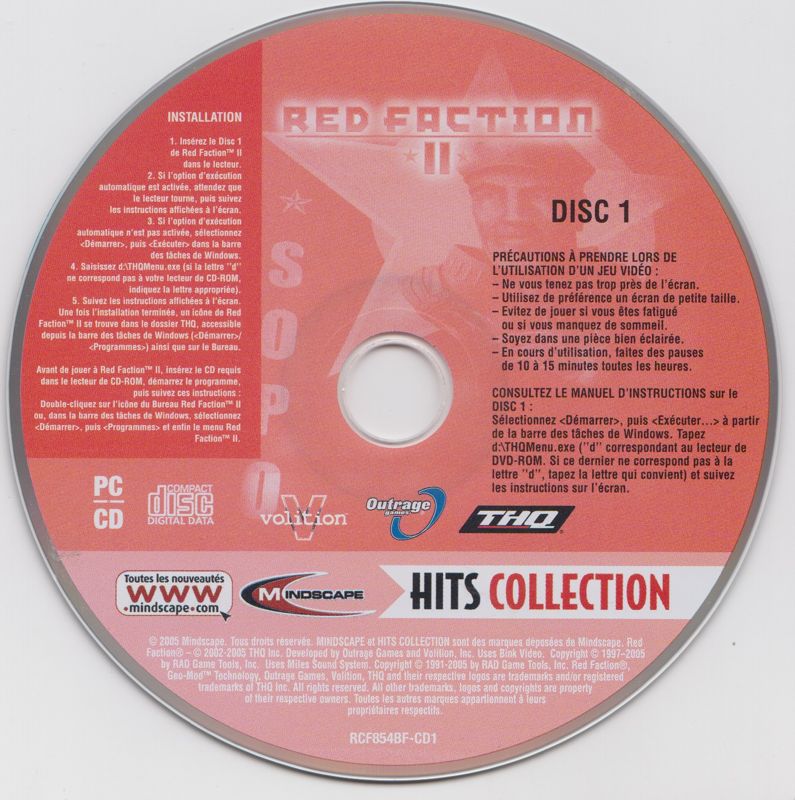 Media for Red Faction II (Windows) (Hits Collection release): Disc 1