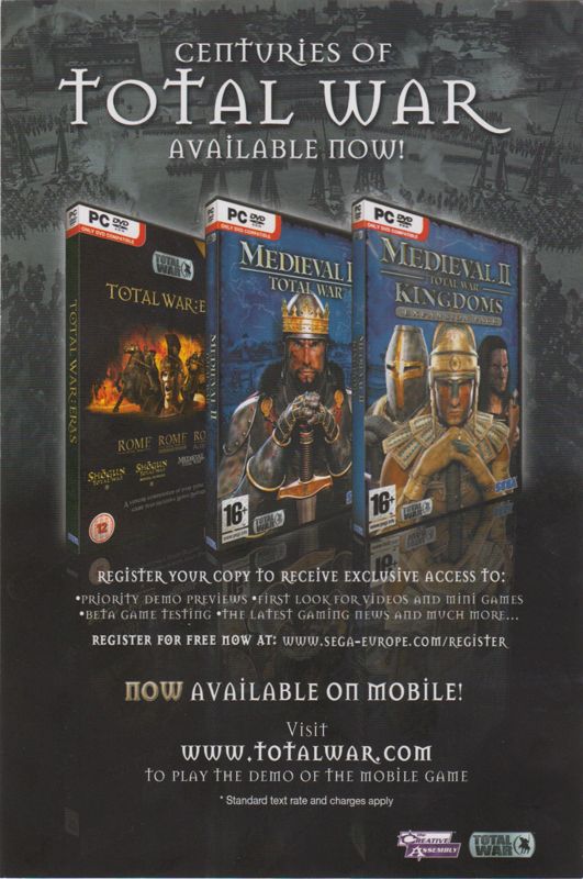 Advertisement for Medieval II: Total War - Kingdoms (Windows): Back