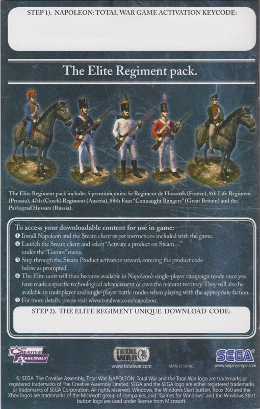 Manual for Napoleon: Total War (Windows): Back