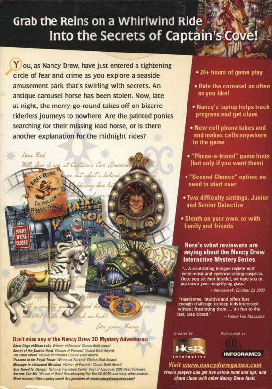 Back Cover for Nancy Drew: The Haunted Carousel (Windows)