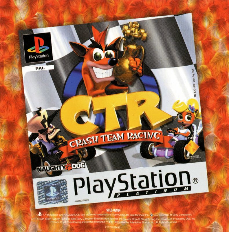 Inside Cover for Crash Bash (PlayStation) (Platinum release): Front