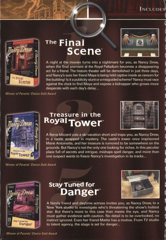 Inside Cover for Nancy Drew: 75th Anniversary Edition (Limited Edition) (Windows) (Alternate release): Left