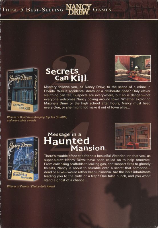 Inside Cover for Nancy Drew: 75th Anniversary Edition (Limited Edition) (Windows) (Alternate release): Right