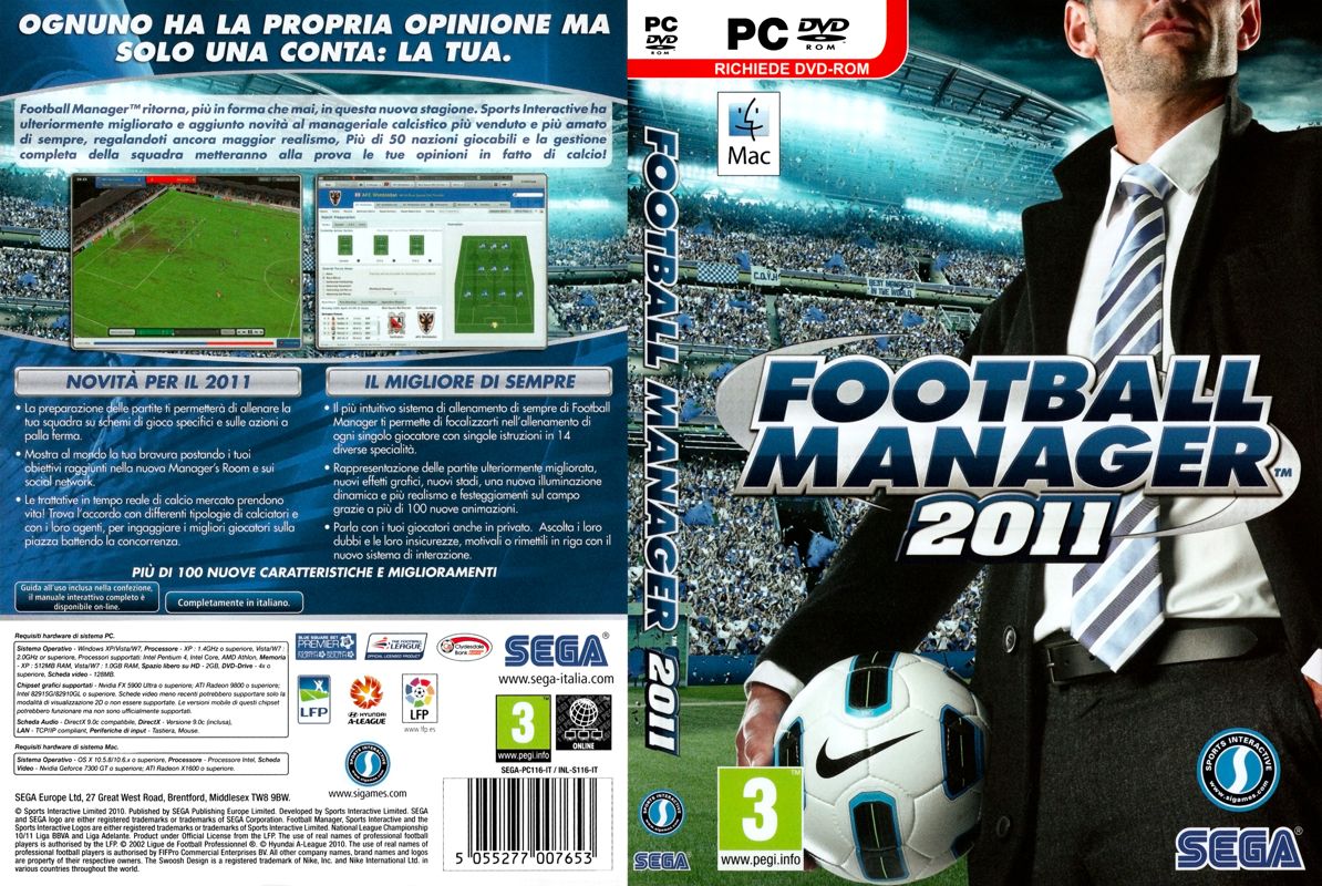 Full Cover for Football Manager 2011 (Macintosh and Windows)