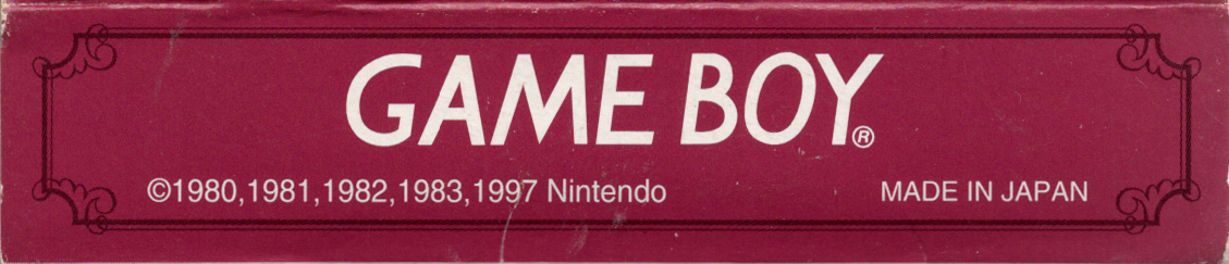 Spine/Sides for Game & Watch Gallery (Game Boy): Bottom