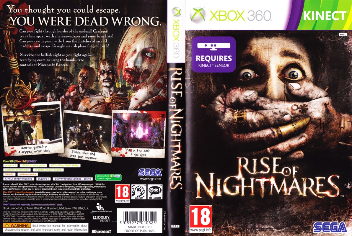 Full Cover for Rise of Nightmares (Xbox 360)