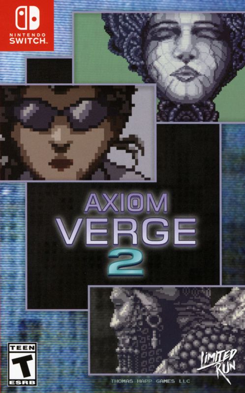 Front Cover for Axiom Verge 2 (Nintendo Switch) (Limited Run Games release #123): Reverse Cover (Inside Right)