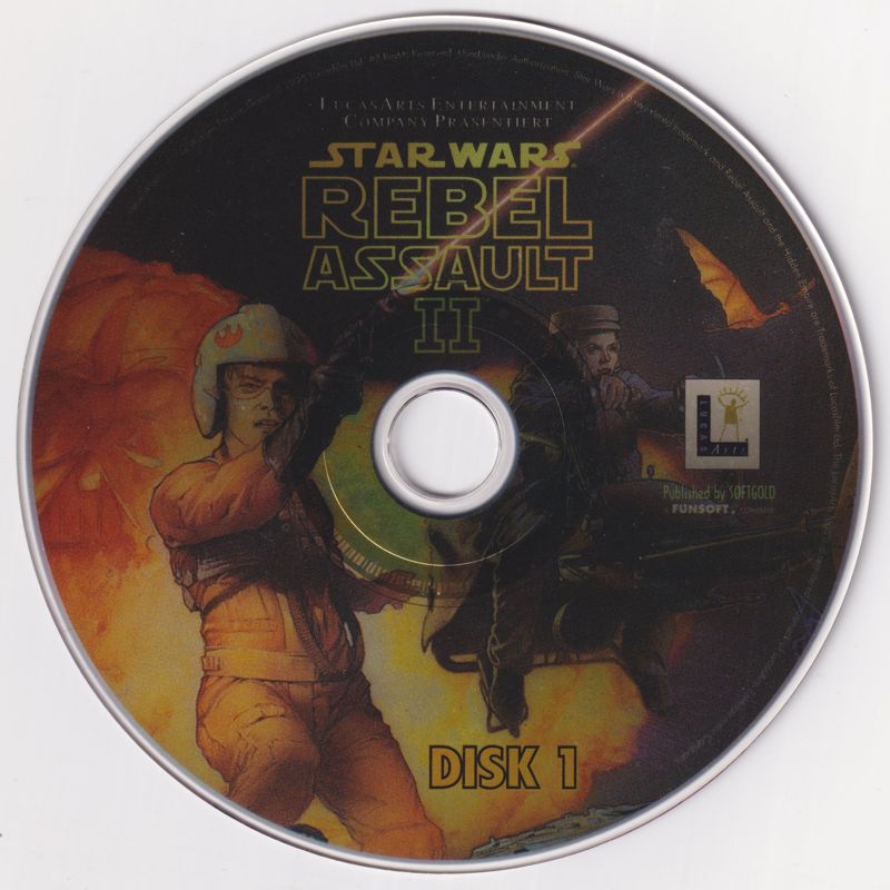 Media for Star Wars: Rebel Assault II - The Hidden Empire (DOS and Windows) (2nd German release (Complete German) - re-release): Disc 1