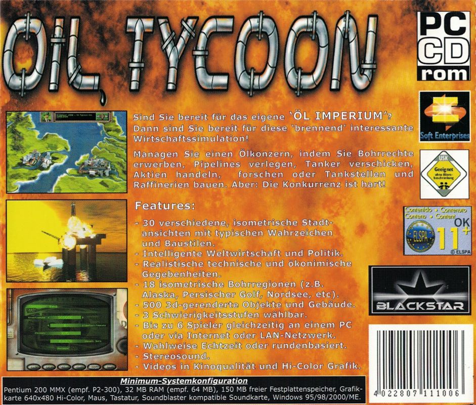 Other for Oil Tycoon (Windows): Jewel Case - Back