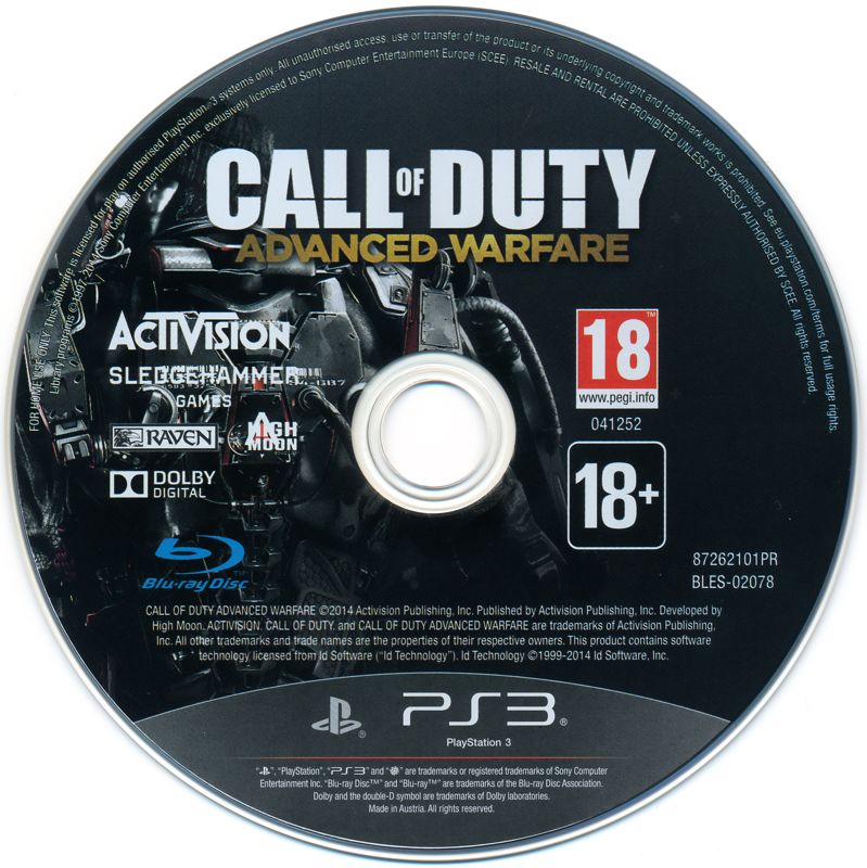 Call of Duty: Advanced Warfare cover or packaging material - MobyGames