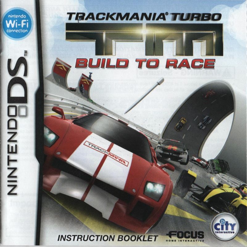 Manual for TrackMania Turbo: Build to Race (Nintendo DS): Front