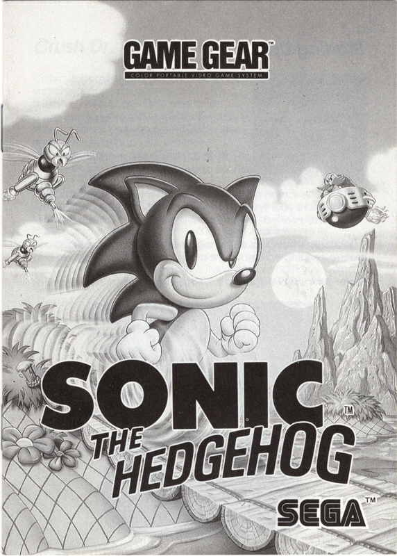 Manual for Sonic the Hedgehog (Game Gear): Front