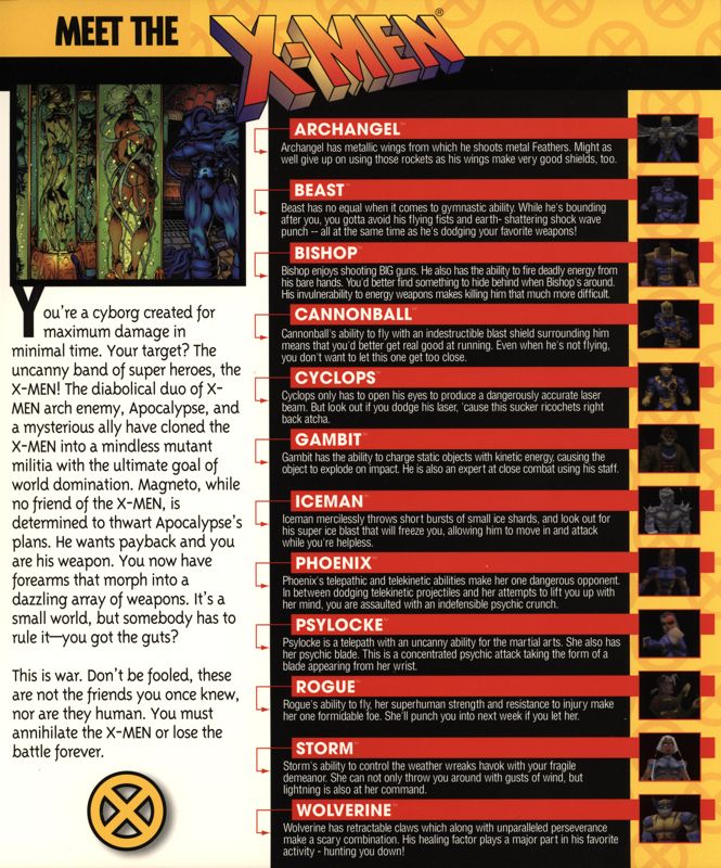 Inside Cover for X-Men: The Ravages of Apocalypse (DOS): Inside - Left