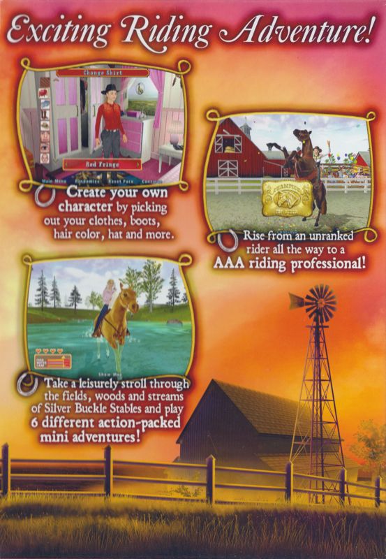 Inside Cover for Let's Ride: Silver Buckle Stables (Windows): Right