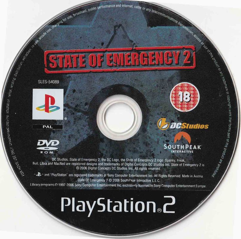 Media for State of Emergency 2 (PlayStation 2)