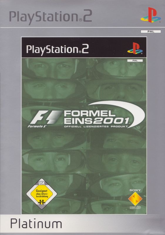 Front Cover for Formula One 2001 (PlayStation 2) (Platinum release)
