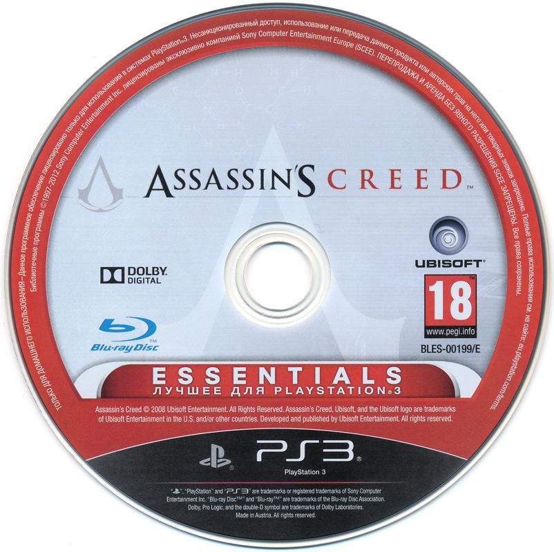 Media for Assassin's Creed (PlayStation 3) (Essentials release)