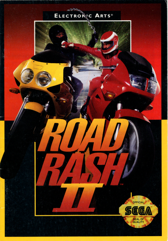 Manual for Road Rash II (Genesis): Front