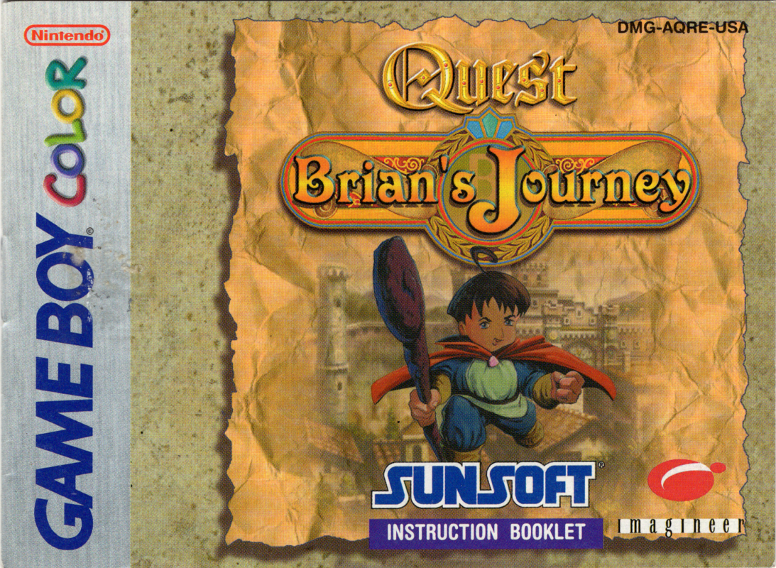 Manual for Quest: Brian's Journey (Game Boy Color): Front