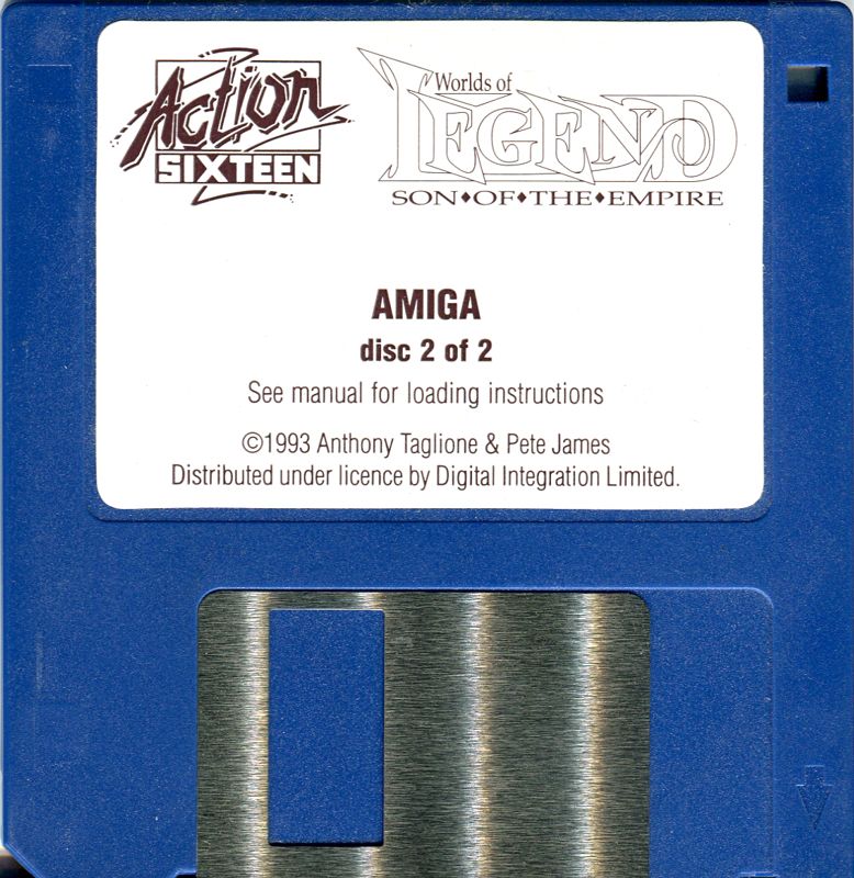 Media for Worlds of Legend: Son of the Empire (Amiga) (Action Sixteen budget release): Disk 1/2