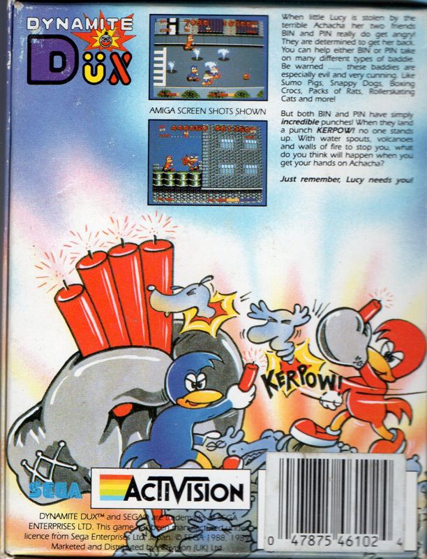Back Cover for Dynamite Düx (ZX Spectrum)