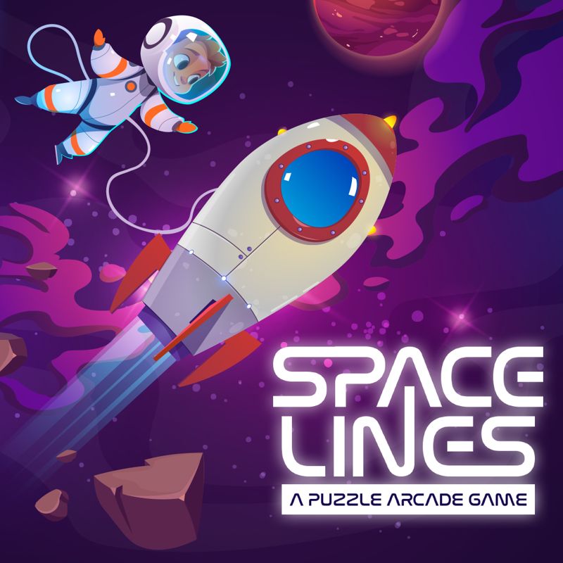 Front Cover for Space Lines: A Puzzle Arcade Game (Nintendo Switch) (download release)