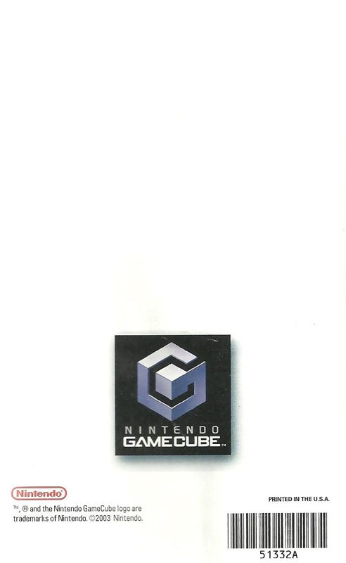 Manual for Wario World (GameCube): Back