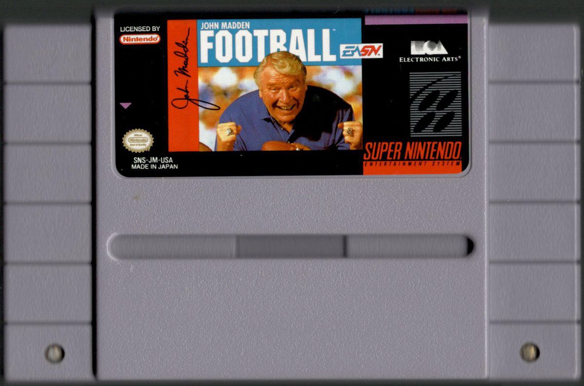 Media for John Madden Football '92 (SNES)