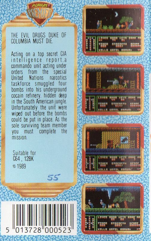 Back Cover for Moving Target (Commodore 64)