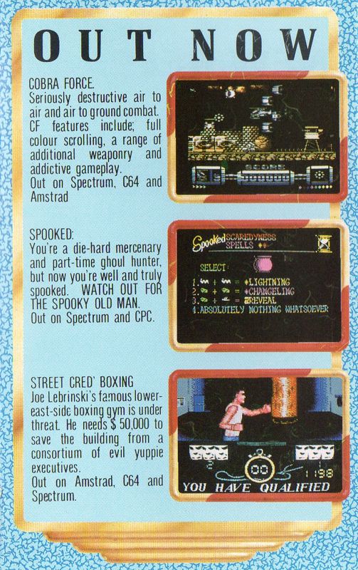 Inside Cover for Moving Target (Commodore 64)