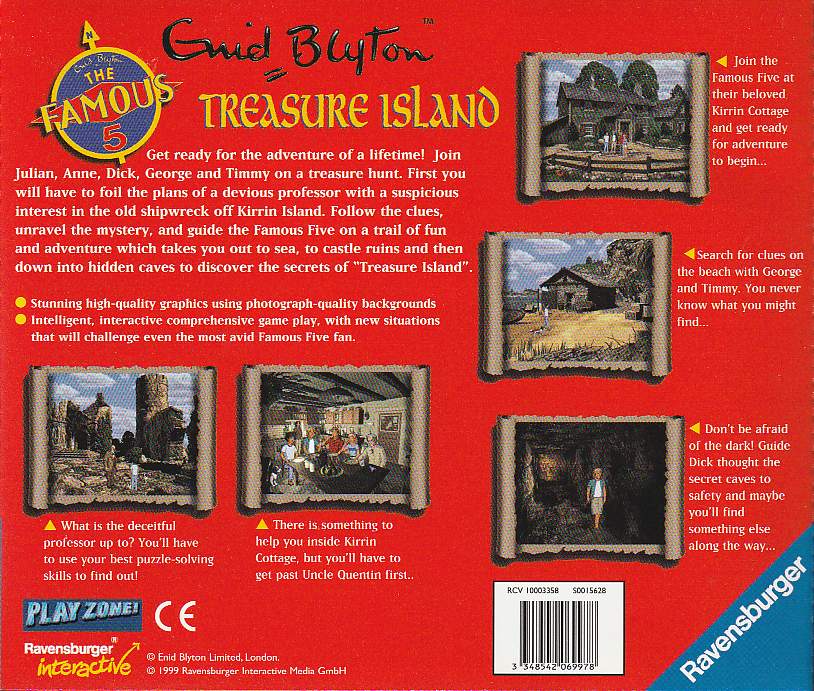 Other for Enid Blyton The Famous 5: Treasure Island (Windows): Jewel Case - Back
