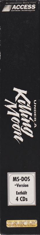 Spine/Sides for Under a Killing Moon (DOS): Left