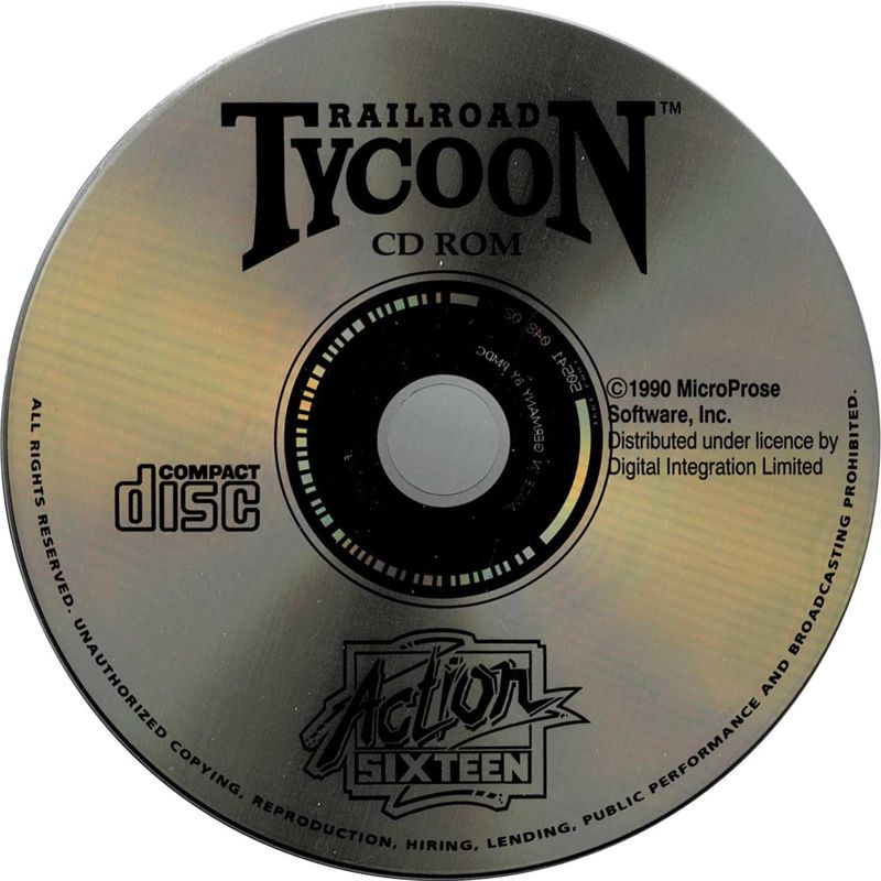 Media for Sid Meier's Railroad Tycoon (DOS) (Action Sixteen release)