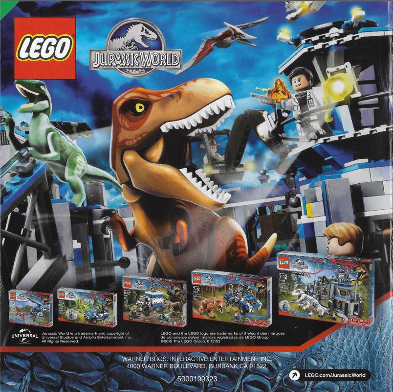 Manual for LEGO Jurassic World (Nintendo 3DS): Back