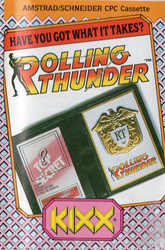 Front Cover for Rolling Thunder (Amstrad CPC) (Kixx budget release)